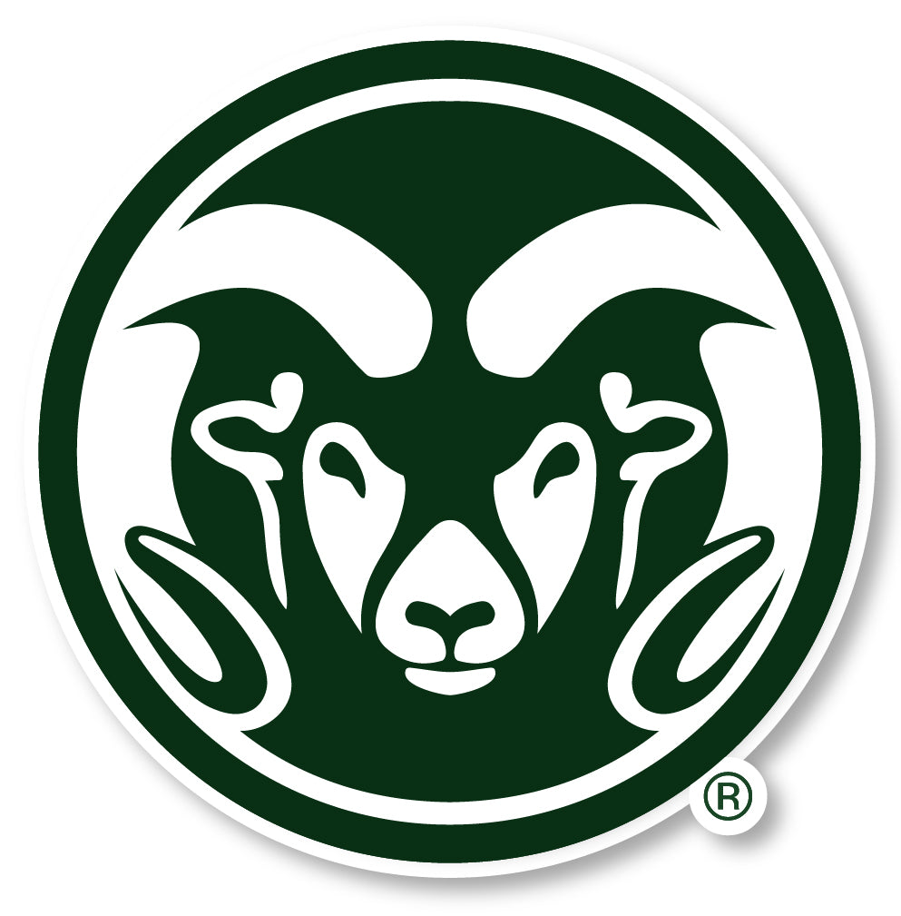 Colorado State Rams 2-Inch Mascot Logo NCAA Vinyl Decal Sticker for Fans, Students, and Alumni