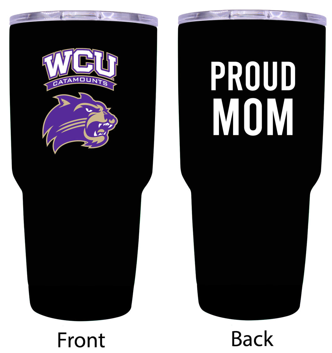 Western Carolina University Proud Mom 24 oz Insulated Stainless Steel Tumbler - Black