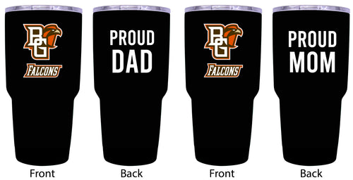 Bowling Green Falcons Proud Parent 24 oz Insulated Tumblers Set - Black, Mom & Dad Edition