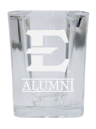 NCAA East Tennessee State University Alumni 2oz Laser Etched Square Shot Glass 