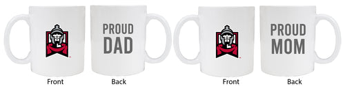 East Stroudsburg University Proud Mom And Dad White Ceramic Coffee Mug 2 pack (White)