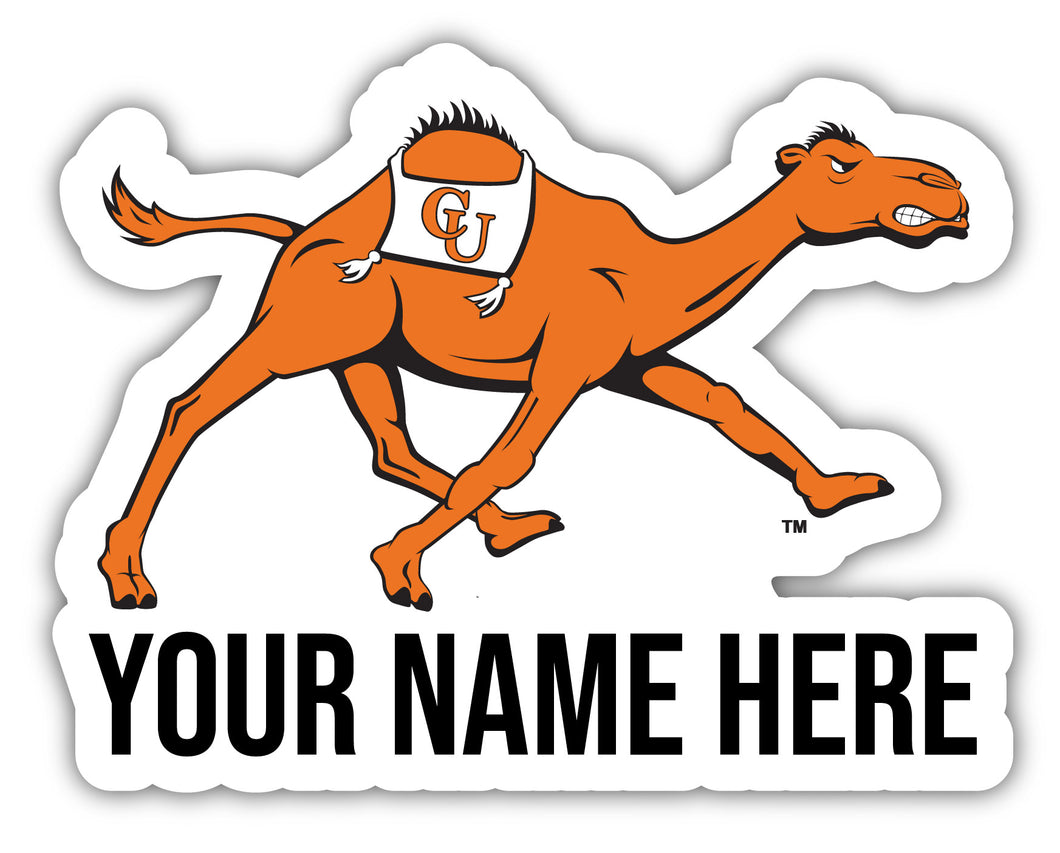 Campbell University Fighting Camels 9x14-Inch Mascot Logo NCAA Custom Name Vinyl Sticker - Personalize with Name