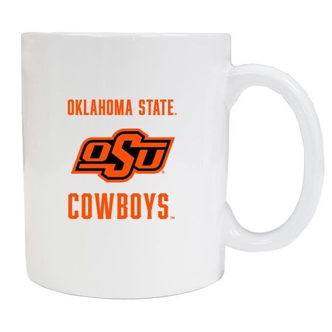 Oklahoma State Cowboys White Ceramic NCAA Fan Mug 2-Pack (White)