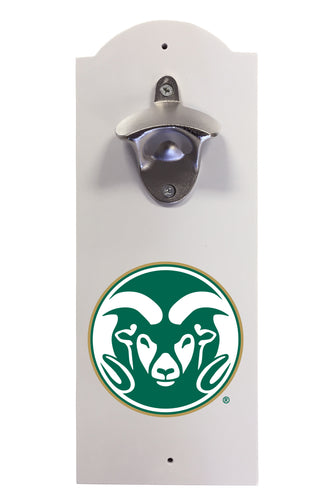 Colorado State Rams Wall-Mounted Bottle Opener – Sturdy Metal with Decorative Wood Base for Home Bars, Rec Rooms & Fan Caves