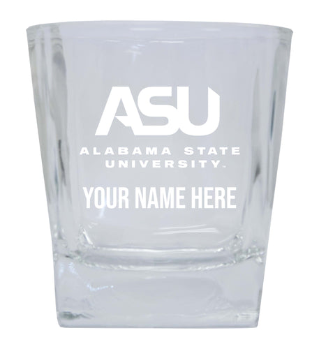 Alabama State University  Personalized NCAA Spirit Elegance 10oz Etched Glass Tumbler