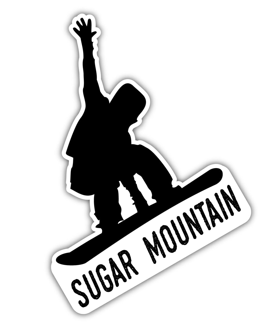 Sugar Mountain North Carolina Ski Adventures Souvenir 4 Inch Vinyl Decal Sticker Board Design