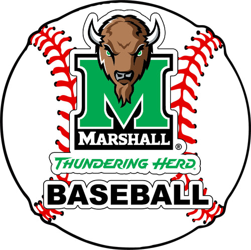 Marshall Thundering Herd 4-Inch Round Baseball NCAA Passion Vinyl Decal Sticker