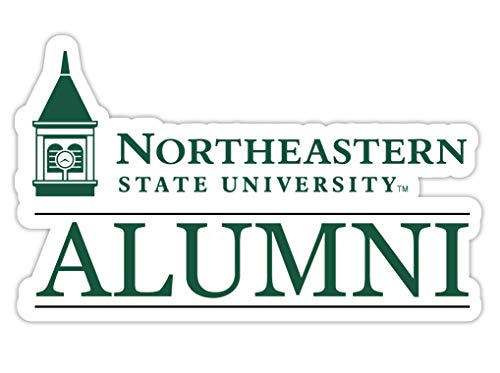 Northeastern State University Riverhawks 4-Inch Alumni 4-Pack NCAA Vinyl Sticker - Durable School Spirit Decal