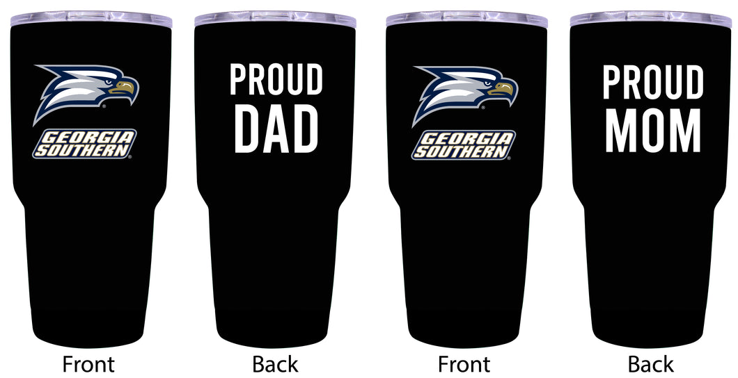 Georgia Southern Eagles Proud Parent 24 oz Insulated Tumblers Set - Black, Mom & Dad Edition