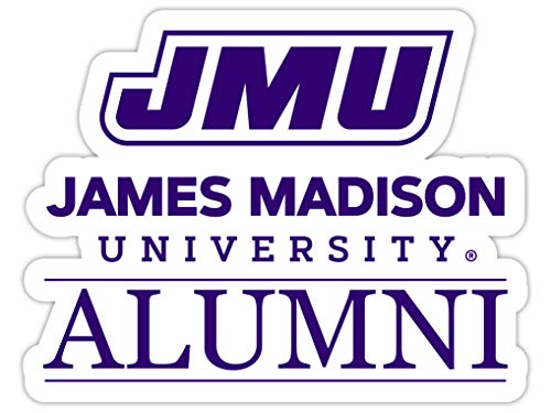 James Madison Dukes 4-Inch Alumni 4-Pack NCAA Vinyl Sticker - Durable School Spirit Decal