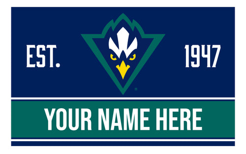 Personalized Customizable North Carolina Wilmington Seahawks Wood Sign with Frame Custom Name