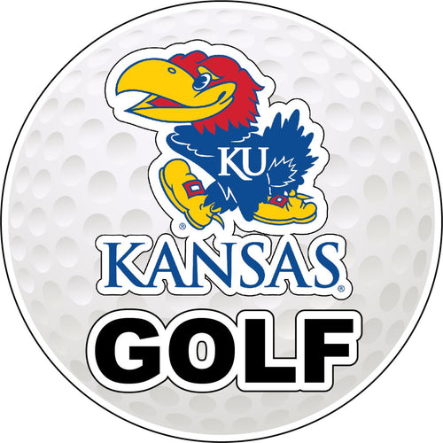 Kansas Jayhawks 4-Inch Round Golf NCAA Fairway Fervor Vinyl Decal Sticker