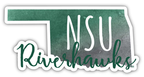 Northeastern State University Riverhawks 2-Inch on one of its sides Watercolor Design NCAA Durable School Spirit Vinyl Decal Sticker