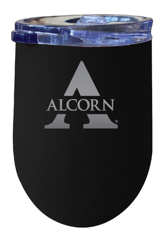 Alcorn State Braves NCAA Laser-Etched Wine Tumbler - 12oz  Stainless Steel Insulated Cup