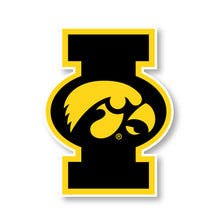 Load image into Gallery viewer, Iowa Hawkeyes 2-Inch Mascot Logo NCAA Vinyl Decal Sticker for Fans, Students, and Alumni
