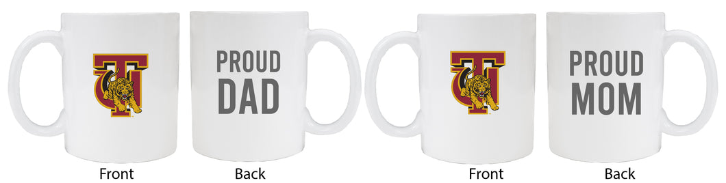 Tuskegee University Proud Mom And Dad White Ceramic Coffee Mug 2 pack (White)