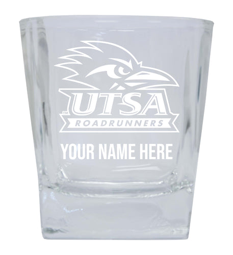 UTSA Road Runners  Personalized NCAA Spirit Elegance 10oz Etched Glass Tumbler