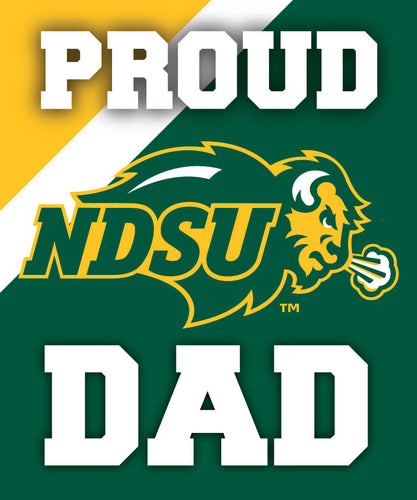 North Dakota State Bison 5x6-Inch Proud Dad NCAA - Durable School Spirit Vinyl Decal Perfect Gift for Dad