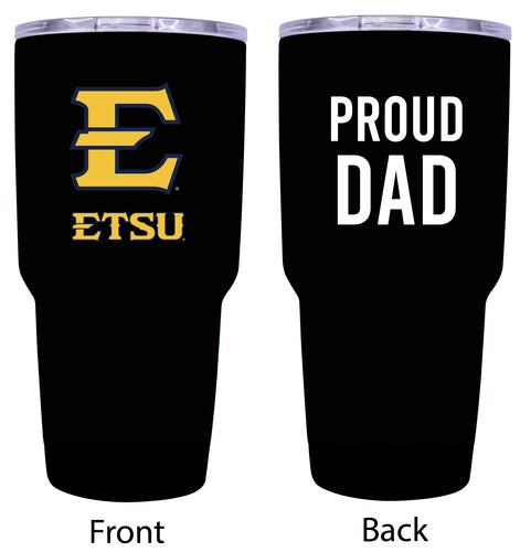 East Tennessee State University Proud Dad 24 oz Insulated Stainless Steel Tumbler Black