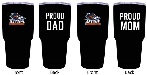 UTSA Road Runners Proud Parent 24 oz Insulated Tumblers Set - Black, Mom & Dad Edition