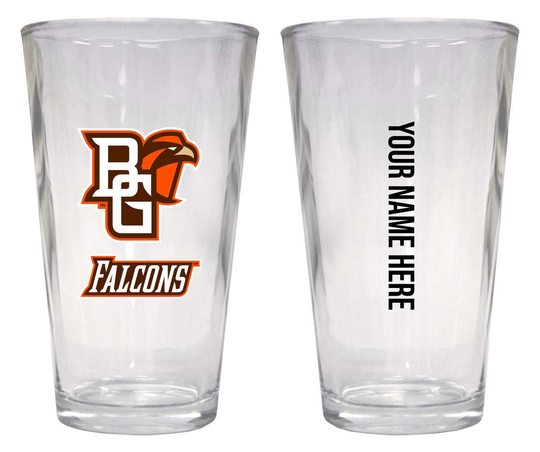 Customizable NCAA Bowling Green Falcons 16 oz Pint Glass – Perfect Gift Personalized With your own  or any fan name