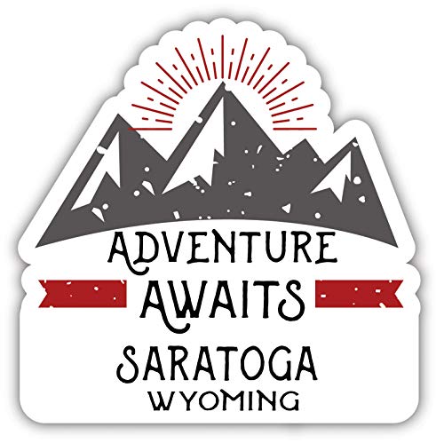 Saratoga Wyoming Souvenir Decorative Stickers (Choose theme and size)