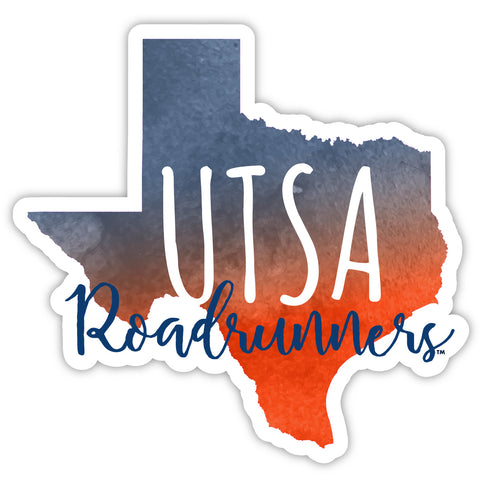 UTSA Road Runners 2-Inch on one of its sides Watercolor Design NCAA Durable School Spirit Vinyl Decal Sticker