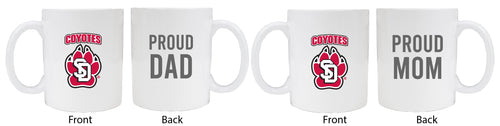 South Dakota Coyotes Proud Mom And Dad White Ceramic Coffee Mug 2 pack (White)