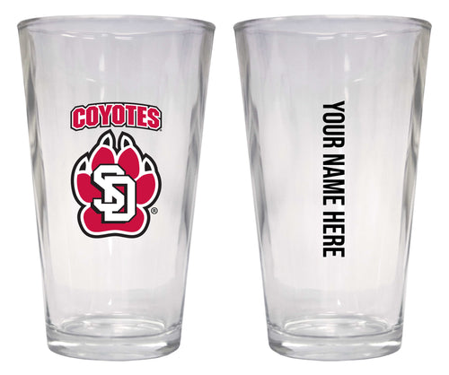 Customizable NCAA South Dakota Coyotes 16 oz Pint Glass – Perfect Gift Personalized With your own  or any fan name