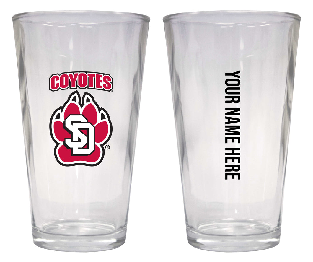 Customizable NCAA South Dakota Coyotes 16 oz Pint Glass – Perfect Gift Personalized With your own  or any fan name