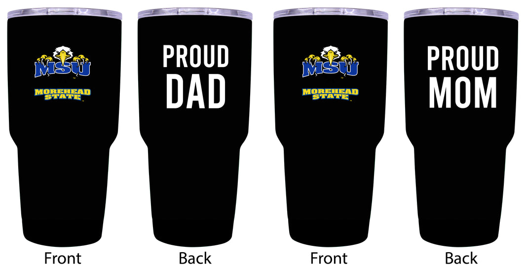 Morehead State University Proud Parent 24 oz Insulated Tumblers Set - Black, Mom & Dad Edition