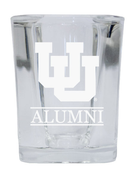 NCAA Utah Utes Alumni 2oz Laser Etched Square Shot Glass 