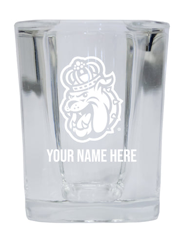 NCAA James Madison Dukes Personalized 2oz Stemless Shot Glass - Custom Laser Etched 4-Pack