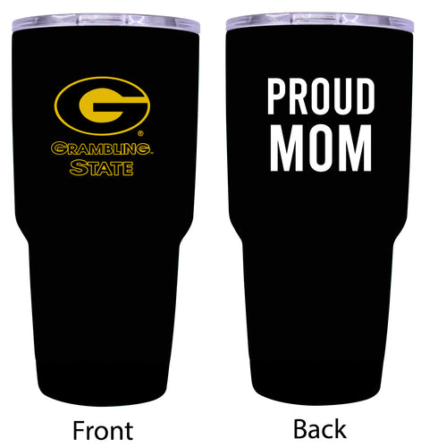 Grambling State Tigers Proud Mom 24 oz Insulated Stainless Steel Tumbler - Black