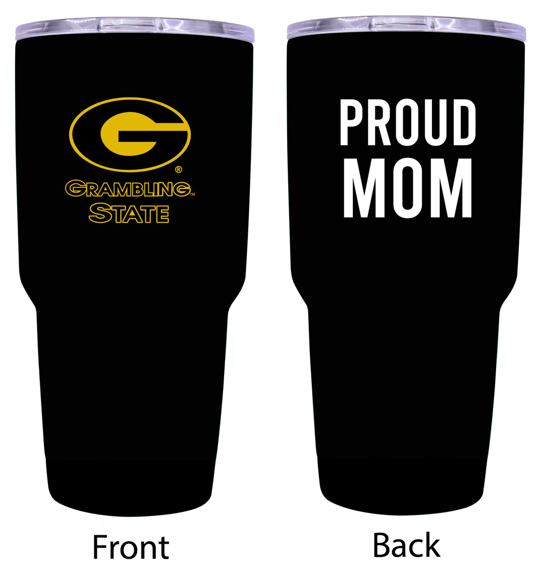 Grambling State Tigers Proud Mom 24 oz Insulated Stainless Steel Tumbler - Black