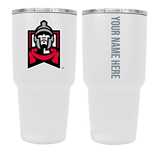 Custom East Stroudsburg University White Insulated Tumbler - 24oz Engraved Stainless Steel Travel Mug