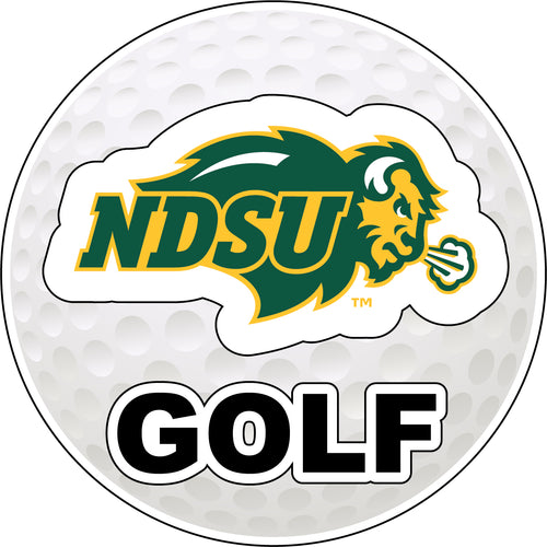 North Dakota State Bison 4-Inch Round Golf NCAA Fairway Fervor Vinyl Decal Sticker