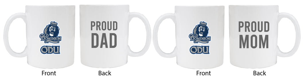 Old Dominion Monarchs Proud Mom And Dad White Ceramic Coffee Mug 2 pack (White)