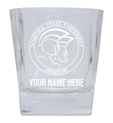 Norfolk State University 2-Pack Personalized NCAA Spirit Elegance 10oz Etched Glass Tumbler