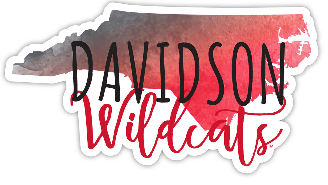 Davidson College 2-Inch on one of its sides Watercolor Design NCAA Durable School Spirit Vinyl Decal Sticker