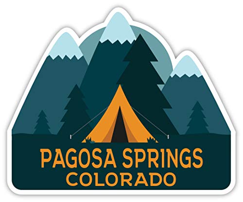 Pagosa Springs Colorado Souvenir 2-Inch Vinyl Decal Sticker Camping Tent Design