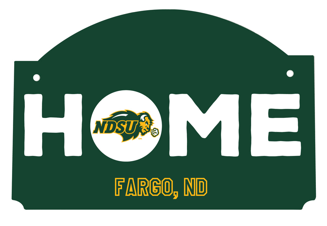 North Dakota State Bison Wood Sign with String