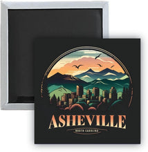 Load image into Gallery viewer, Asheville North Carolina Souvenir 2.5 x 2.5-Inch Durable &amp; Vibrant Decor Fridge Magnet
