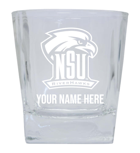 Northeastern State University Riverhawks NCAA Spirit Elegance - 5 ozPersonalized With Custom Name Etched Shooter Glass Tumbler 2-Pack