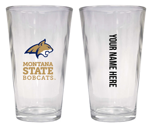 Customizable NCAA Montana State Bobcats 16 oz Pint Glass – Perfect Gift Personalized With your own  or any fan name