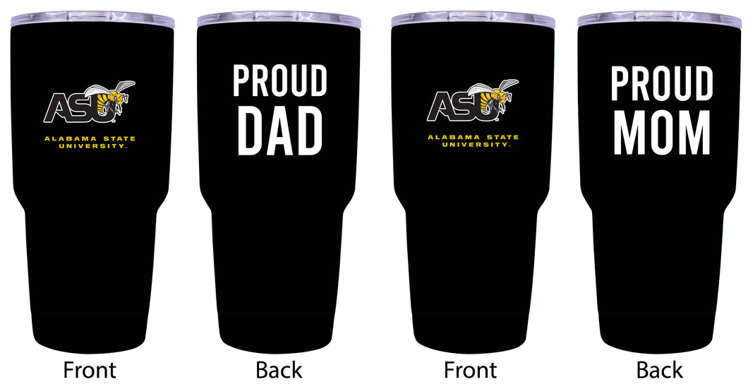 Alabama State University Proud Parent 24 oz Insulated Tumblers Set - Black, Mom & Dad Edition