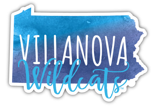 Villanova Wildcats 2-Inch on one of its sides Watercolor Design NCAA Durable School Spirit Vinyl Decal Sticker