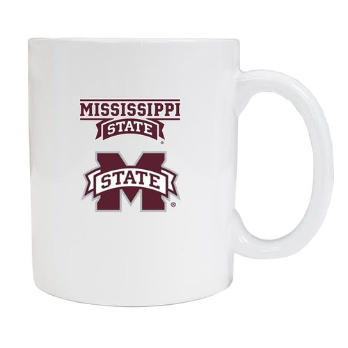 Mississippi State Bulldogs White Ceramic NCAA Fan Mug 2-Pack (White)