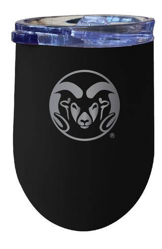 Colorado State Rams NCAA Laser-Etched Wine Tumbler - 12oz  Stainless Steel Insulated Cup