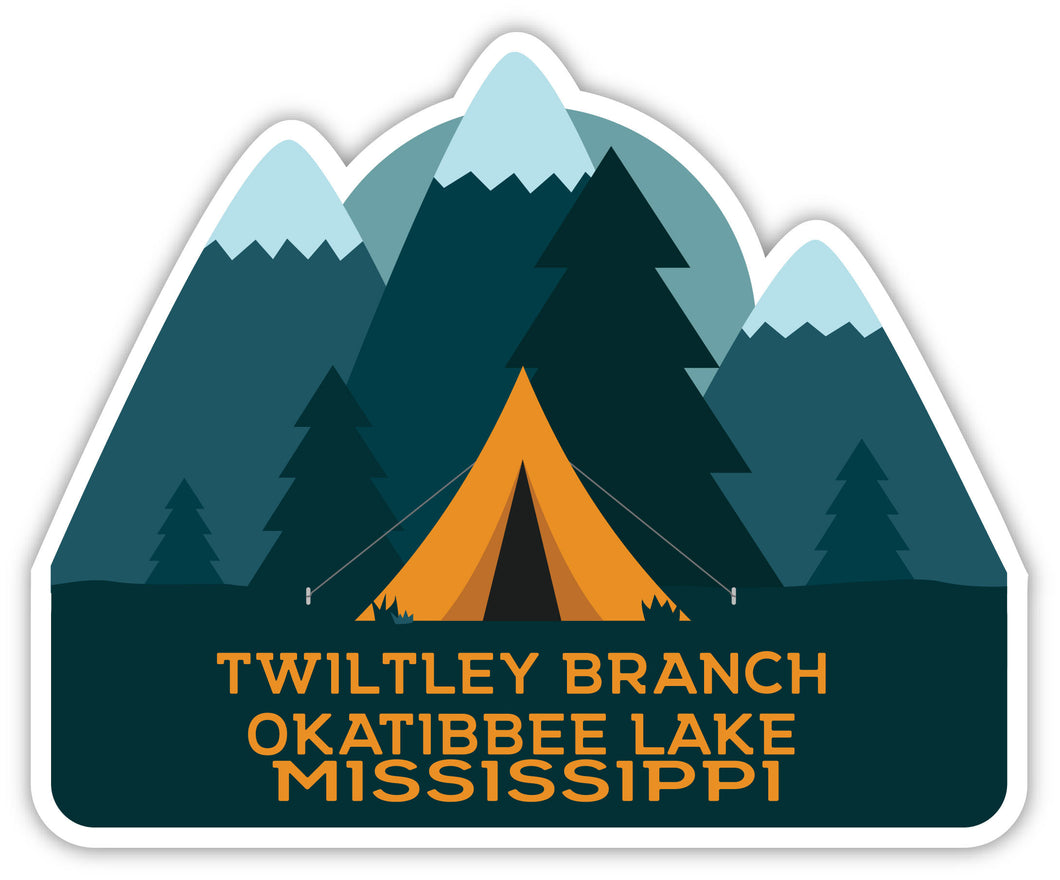 Twiltley Branch Okatibbee Lake Mississippi Souvenir Decorative Stickers (Choose theme and size)